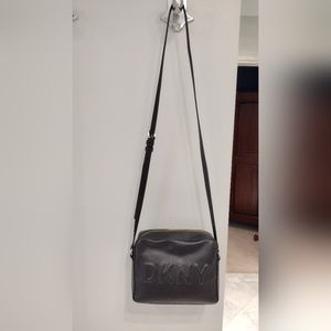 Sold - DKNY Black leather camera bag